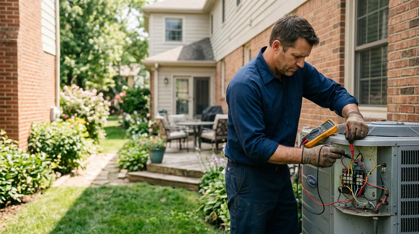HVAC technician working near Marshfield, VT